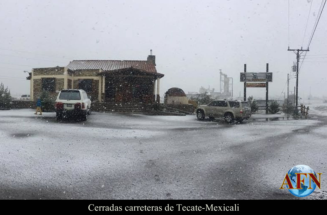 Cerrada carretera de Tecate-Mexicali