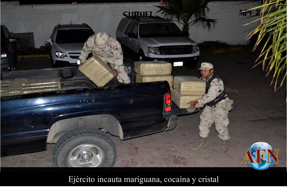 Ejército incauta cristal, mariguana y cocaína