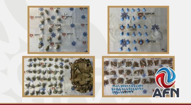 Detienen a cuatro con diversas dosis de drogas