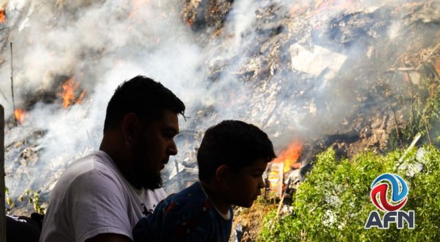 Arden cuatro viviendas en una ladera; quema de basura pudo ser la causa