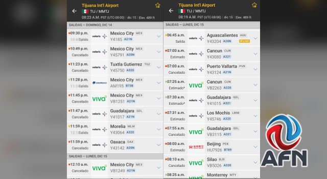 Cancelan vuelos por mal clima; piden a usuarios llamar a aerolíneas