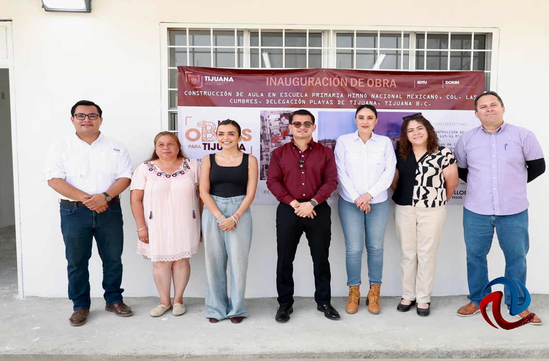 Inaugura Abdiel Gutiérrez dos aulas en la primaria Himno Nacional Mexicano