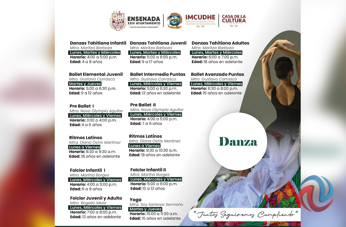 Inician cursos de danza, teatro y artes para la comunidad Ensenadense