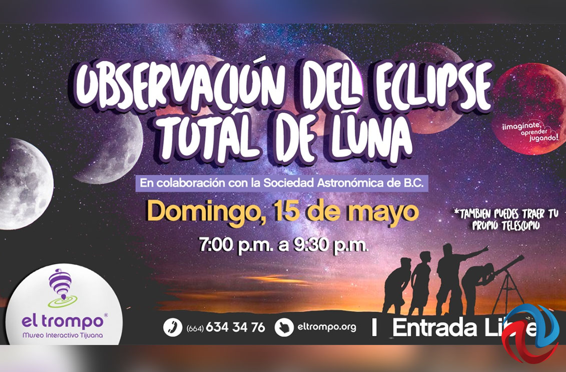 El Trompo invita a ver este 15 de mayo el eclipse Luna de sangre 