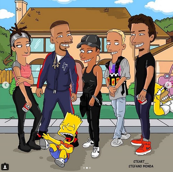 Will Smith y familia, al estilo Los Simpson