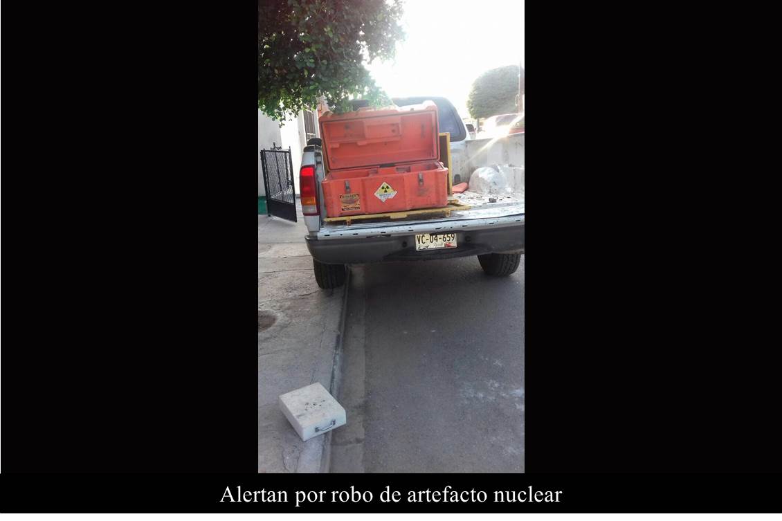 Alertan por robo de artefacto nuclear
