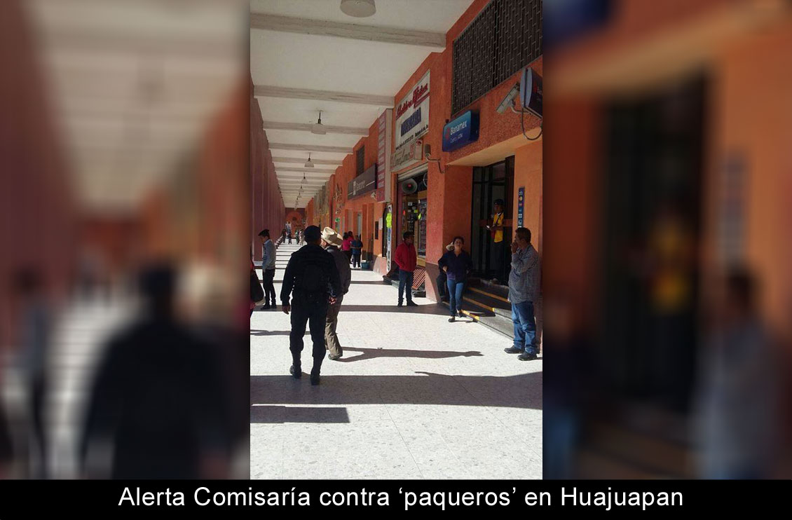 Alerta Comisaría contra paqueros en Huajuapan