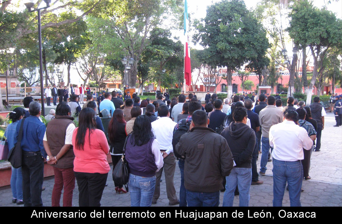 Aniversario del terremoto en Huajuapan de León, Oaxaca