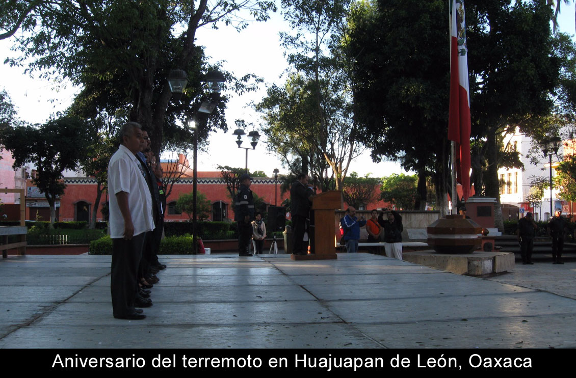 Aniversario del terremoto en Huajuapan de León, Oaxaca