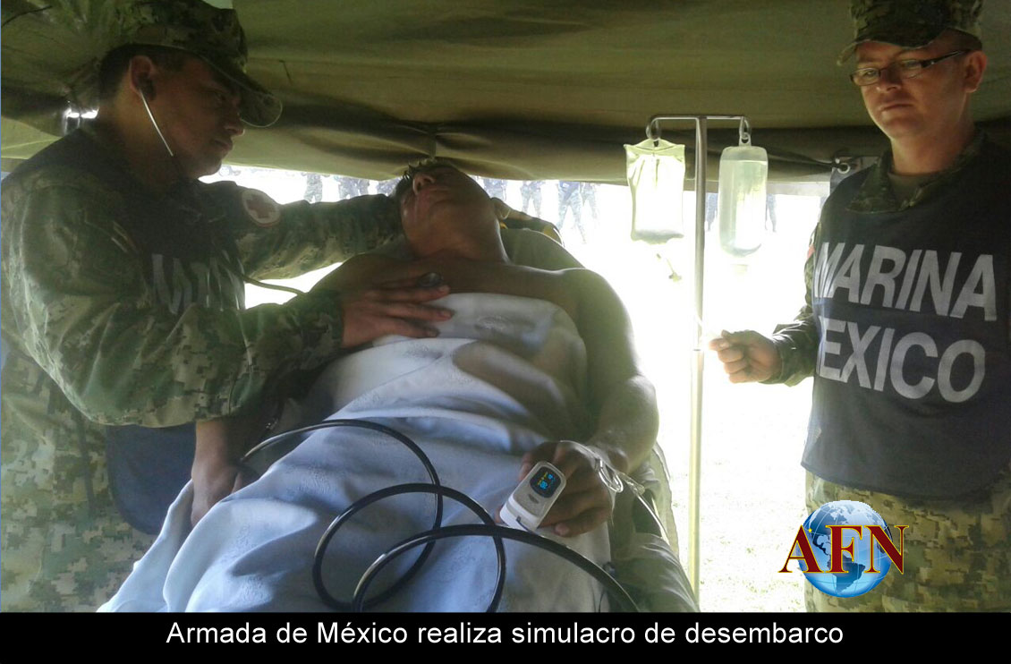 Armada de México realiza simulacro de desembarco