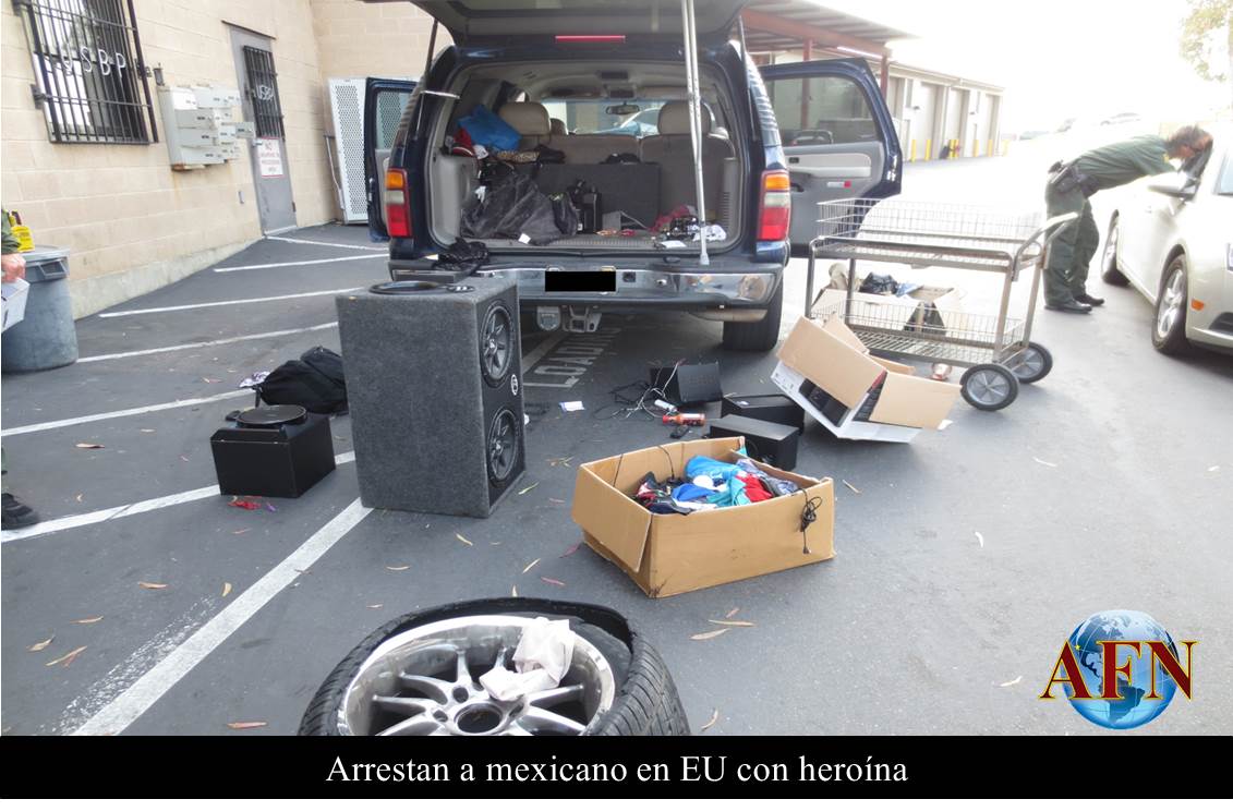 Arrestan a mexicano en EU con heroína