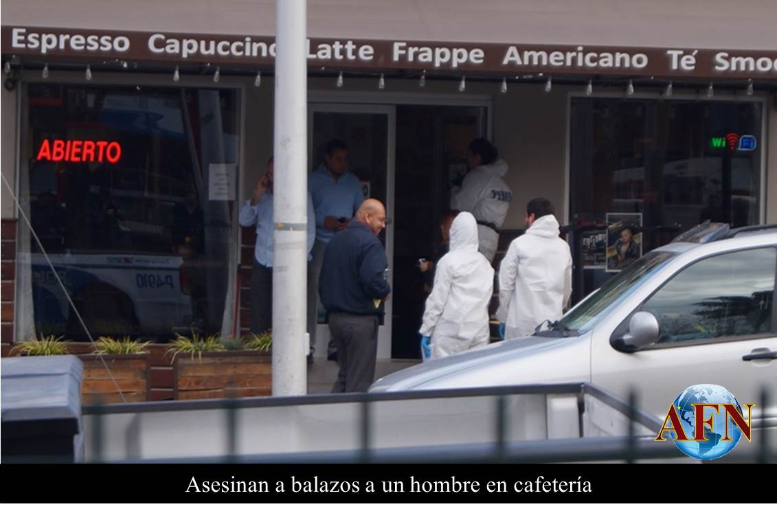 Asesinan a balazos a un hombre en cafetería