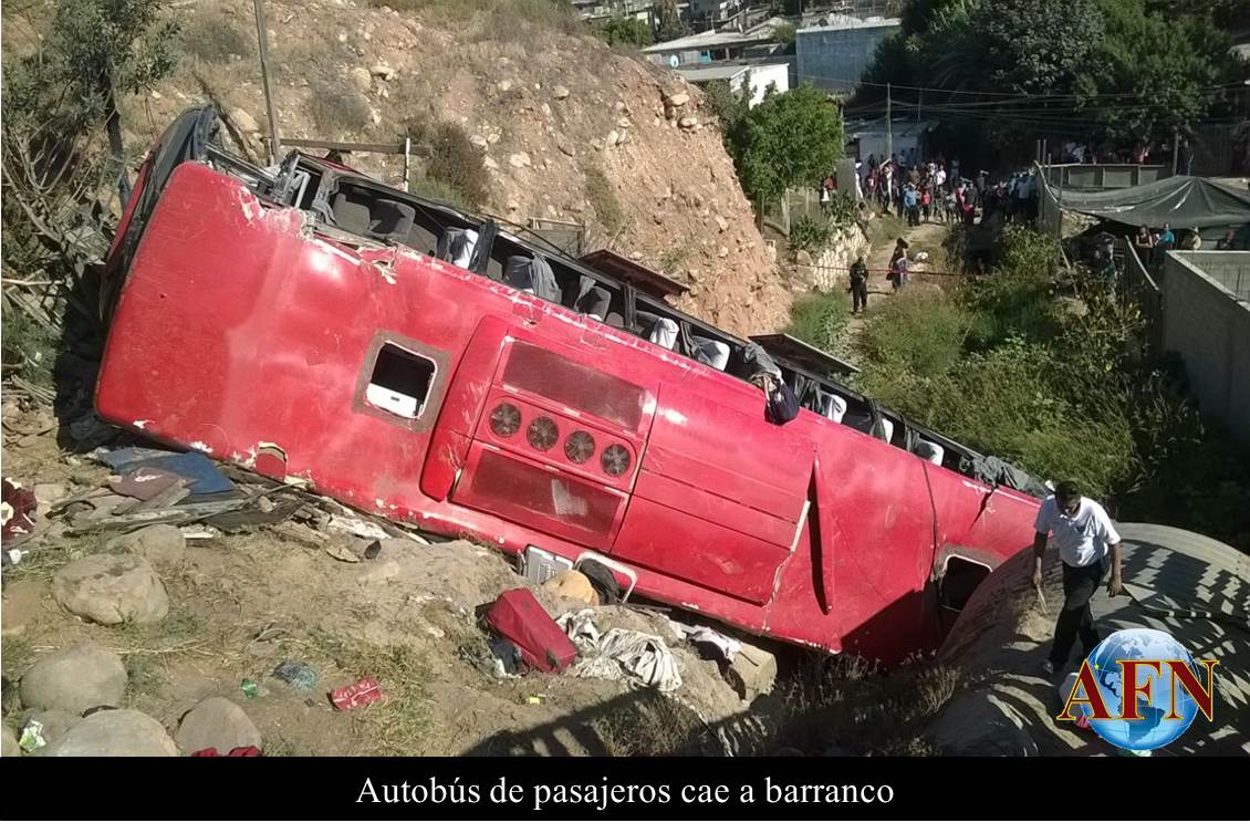 Cae autobús a barranco; hay 4 muertos
