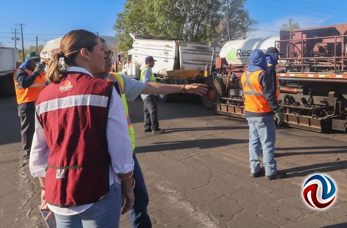 Supervisó Marina del Pilar obras en la colonia Pro Hogar de Mexicali