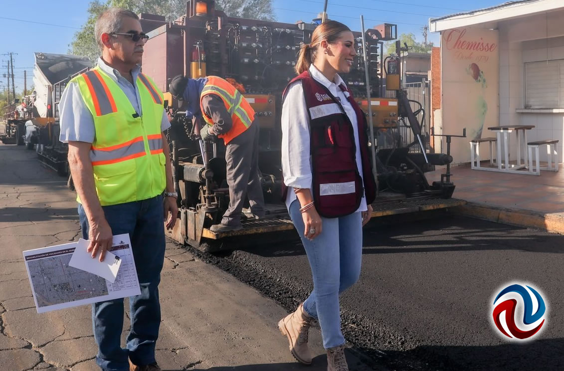 Supervisó Marina del Pilar obras en la colonia Pro Hogar de Mexicali