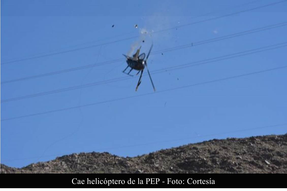 Cae helicóptero de la PEP; cuatro mueren