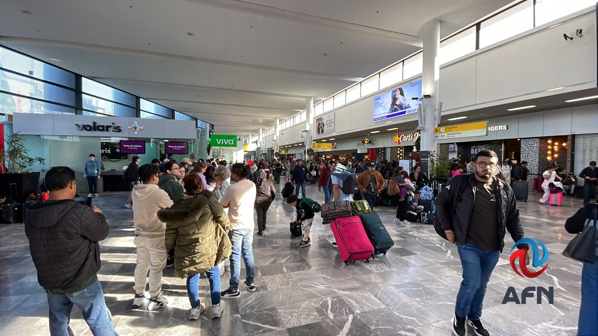 Caos en el aeropuerto de Tijuana por cancelación de vuelos 