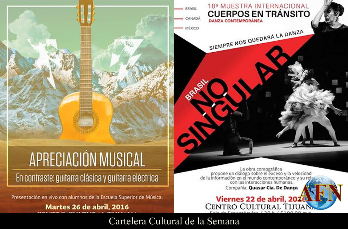 Cartelera Cultural 21 al 30 Abril 2016