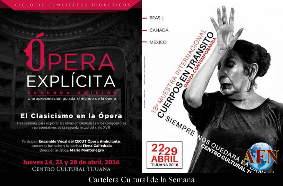 Cartelera Cultural 21 al 30 Abril 2016