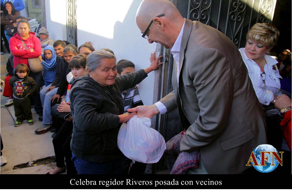 Celebra regidor Riveros posada con vecinos