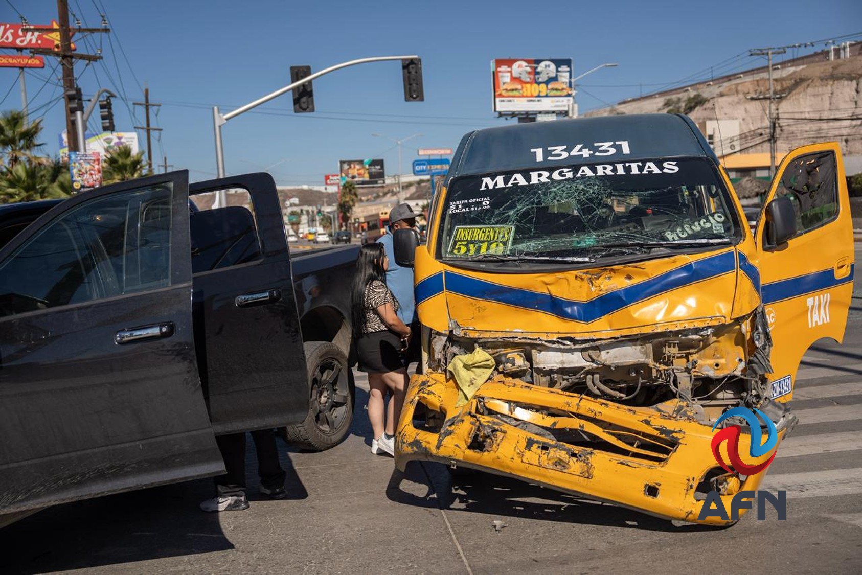 Hubo tres heridos en accidente múltiple, entre ellos una embarazada