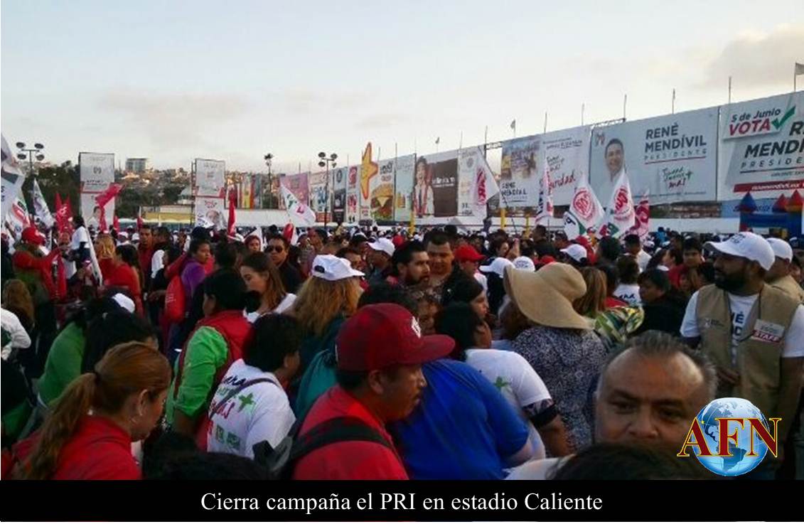 Cierra campaña el PRI en estadio Caliente