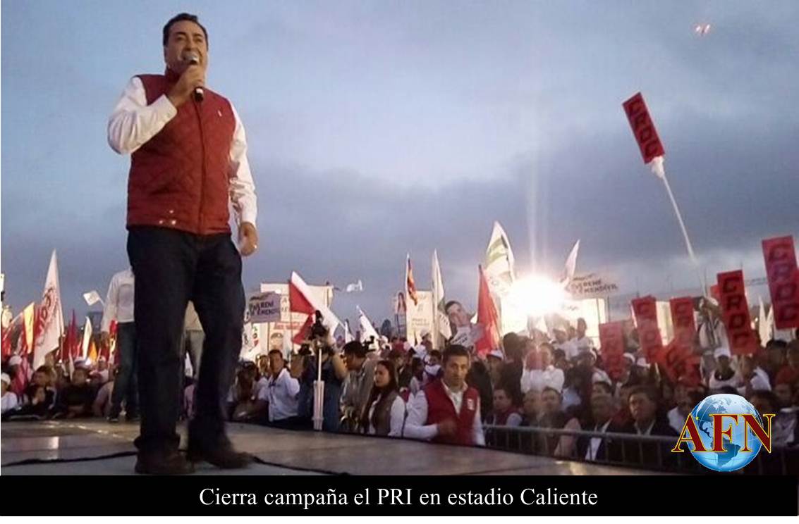 Cierra campaña el PRI en estadio Caliente