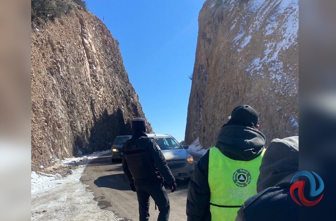 Reabren circulación vehicular entre Sonora y Chihuahua tras intensas nevadas