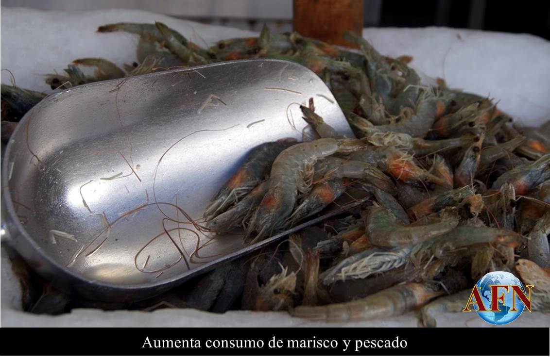 Aumenta consumo de marisco y pescado