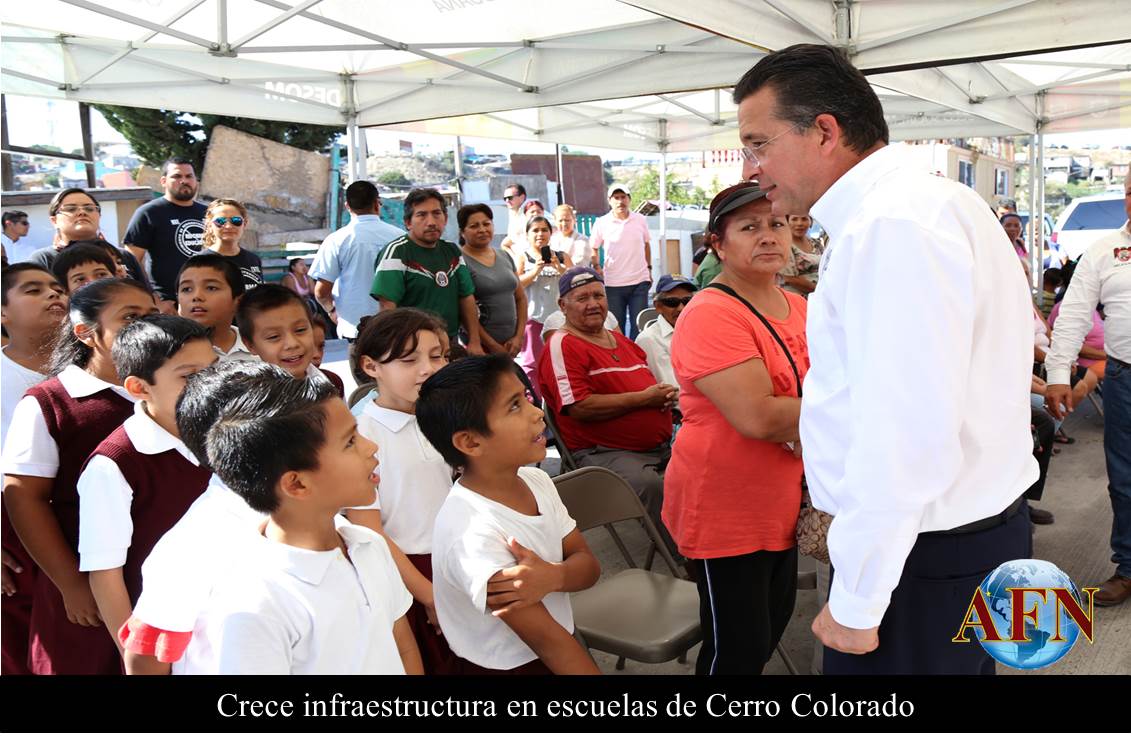 Crece infraestructura en escuelas de Cerro Colorado