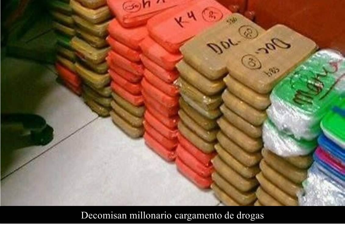 Decomisan millonario cargamento de drogas
