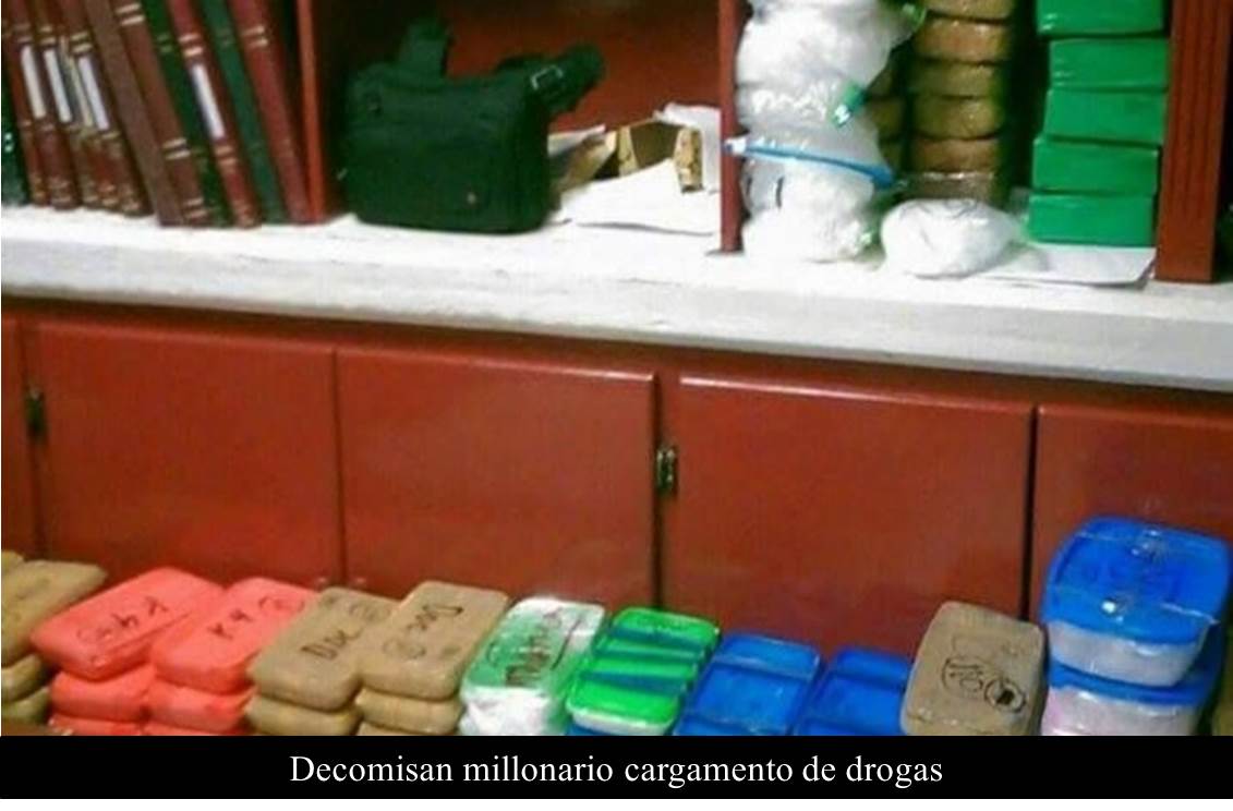 Decomisan millonario cargamento de drogas