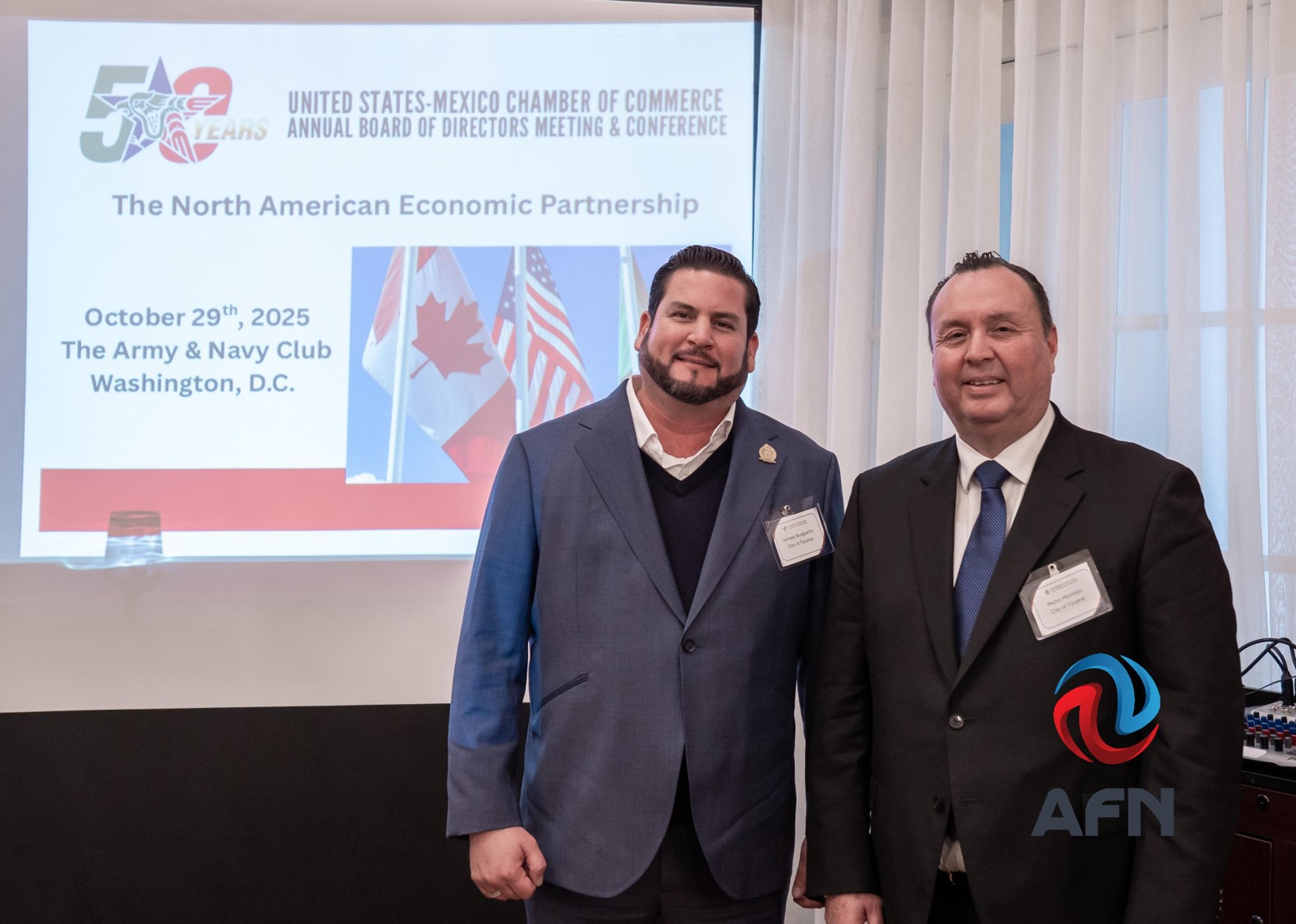 Burgueño en la Cámara de Comercio México-EU, en Washington