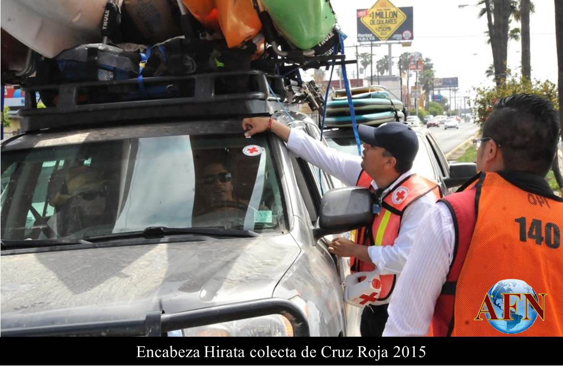 Encabeza Hirata colecta de Cruz Roja 2015