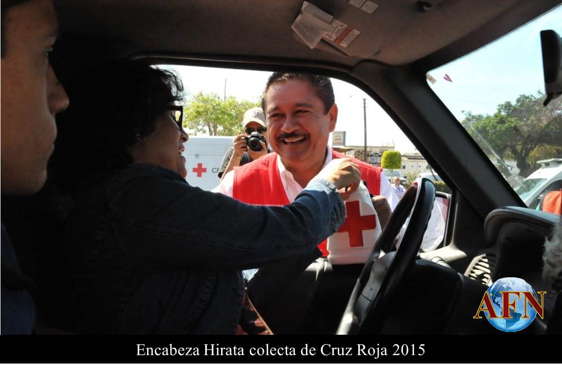 Encabeza Hirata colecta de Cruz Roja 2015
