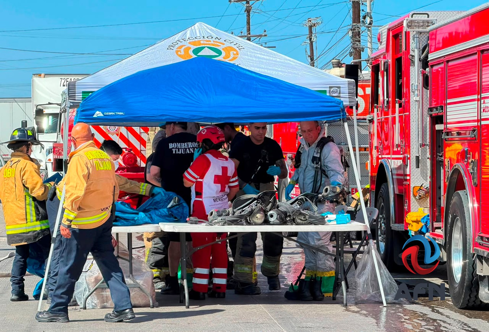 Controlan fuga de residuos químicos en parque industrial de Tijuana