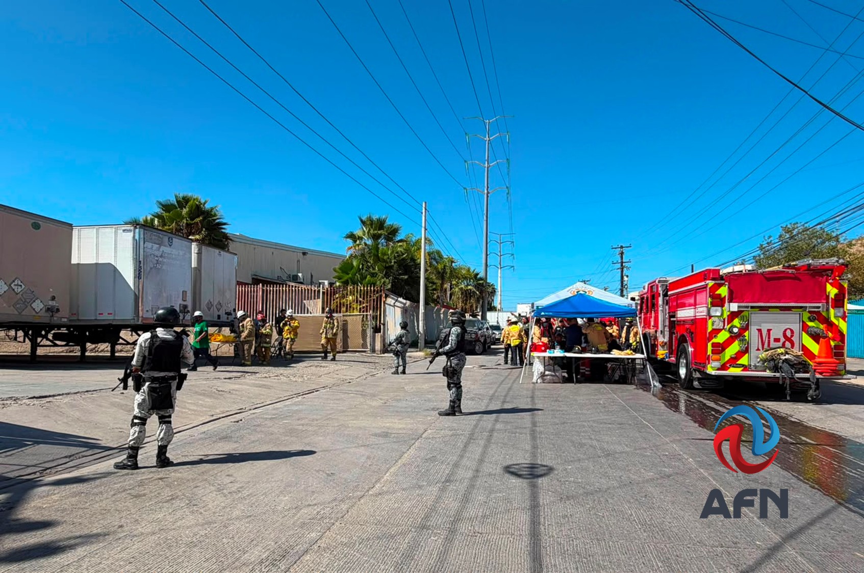 Controlan fuga de residuos químicos en parque industrial de Tijuana