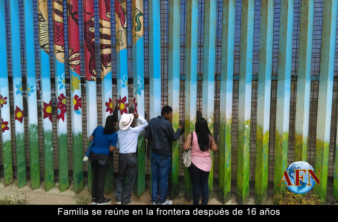 Familia se reúne en la frontera después de 16 años
