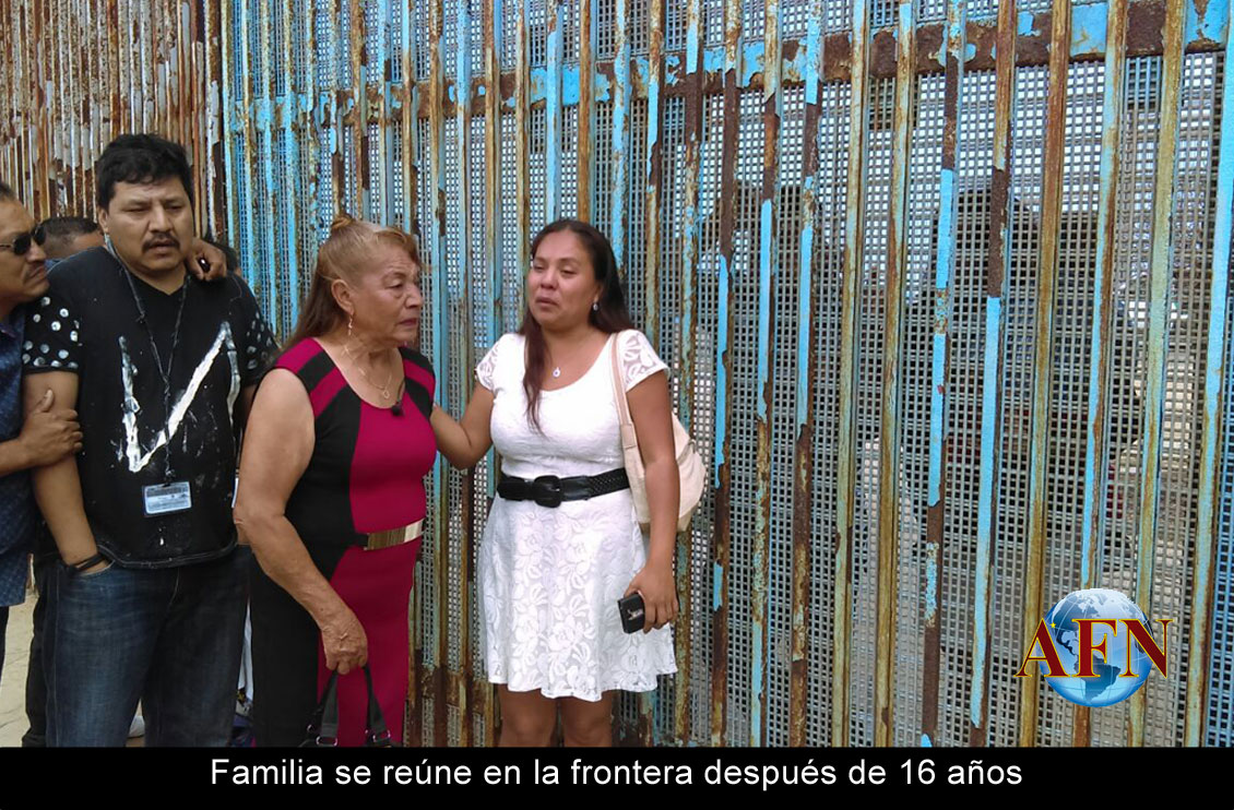 Familia se reúne en la frontera después de 16 años