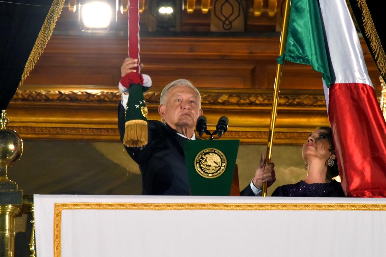 Da AMLO su último Grito en el Zócalo