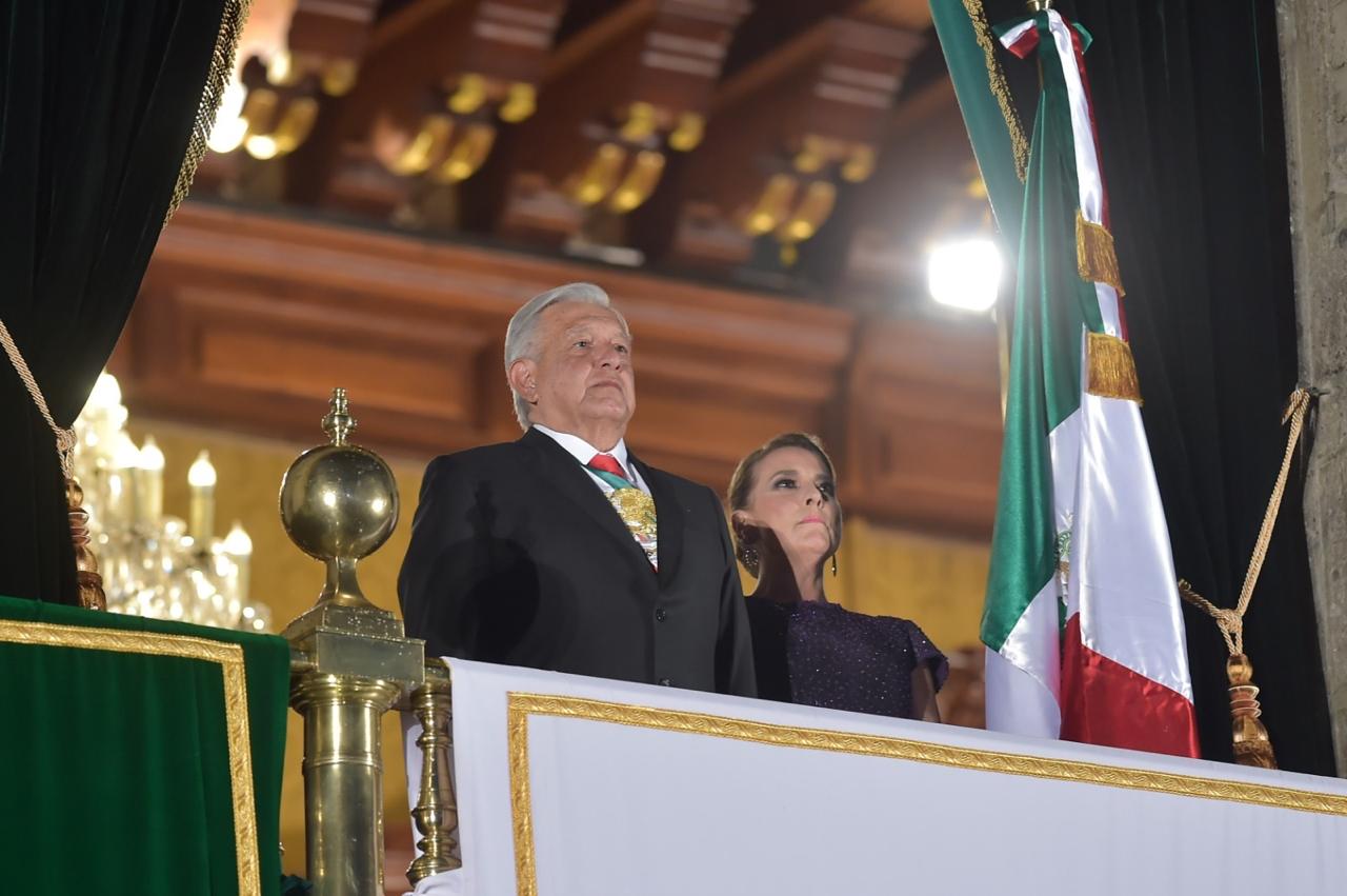Da AMLO su último Grito en el Zócalo