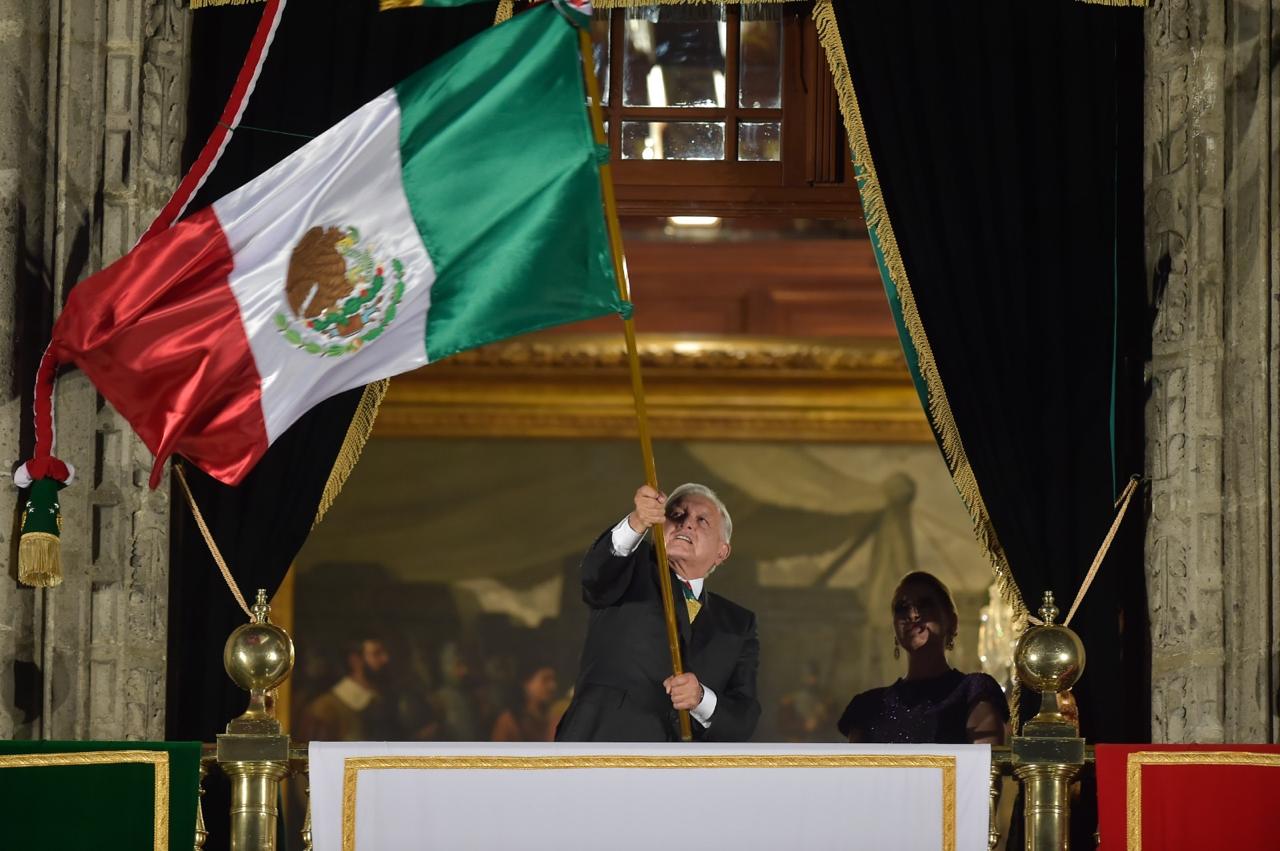 Da AMLO su último Grito en el Zócalo