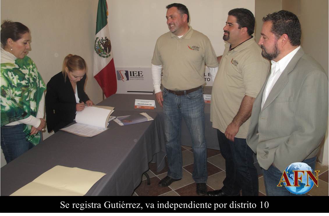 Se registra Gutiérrez, va independiente por distrito 10