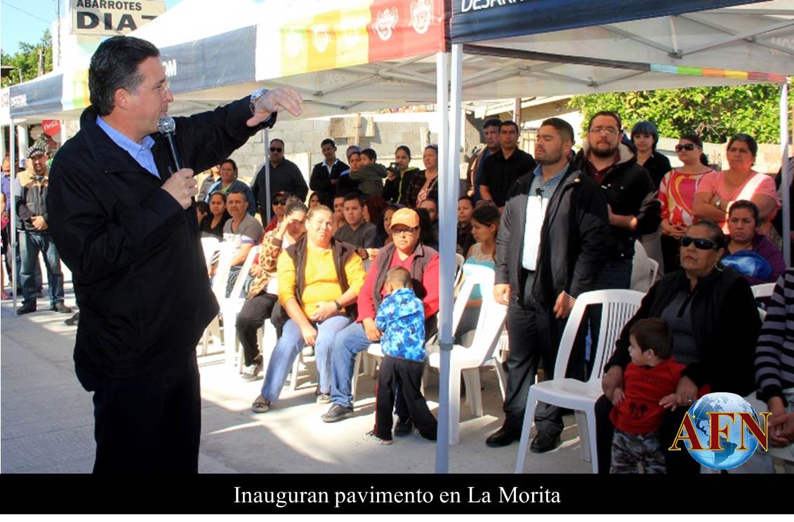 Inauguran pavimento en La Morita