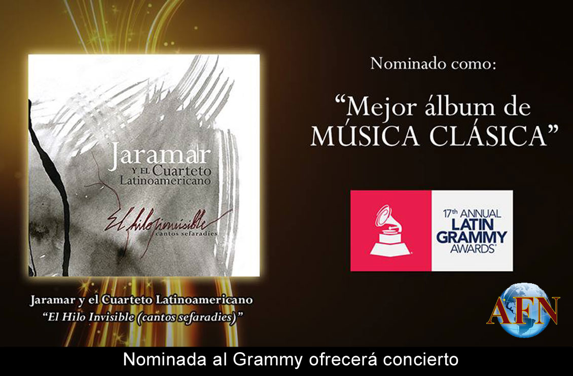 Nominada al Grammy ofrecerá concierto