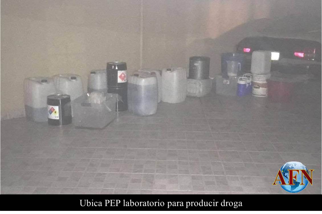 Ubica PEP laboratorio para producir droga