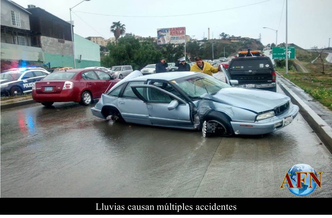 Lluvias causan múltiples accidentes