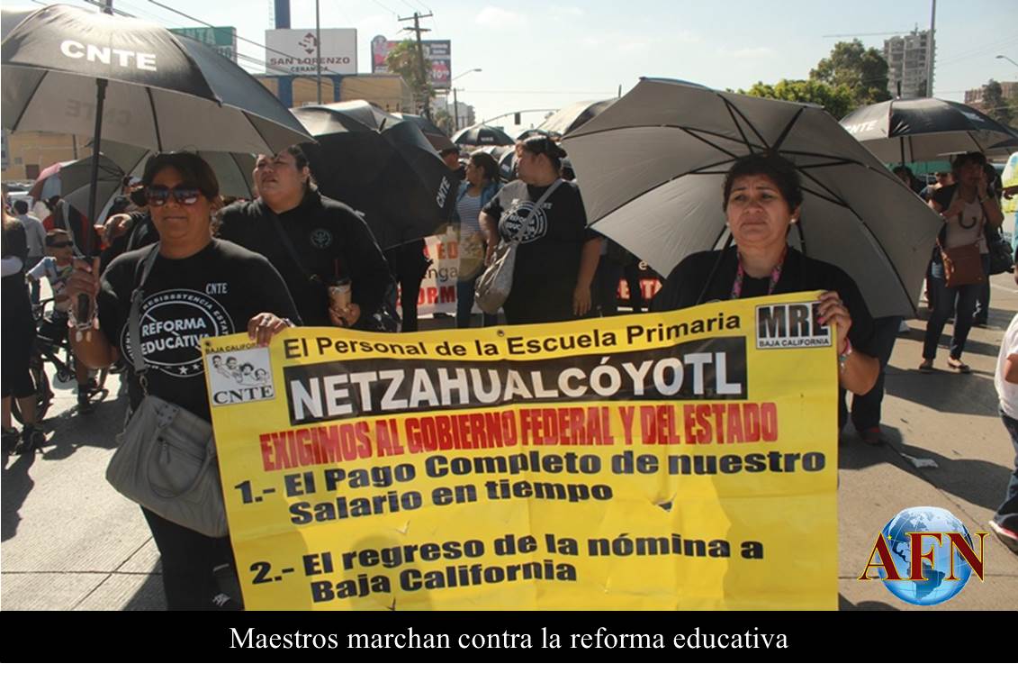 Marchan maestros contra la reforma educativa