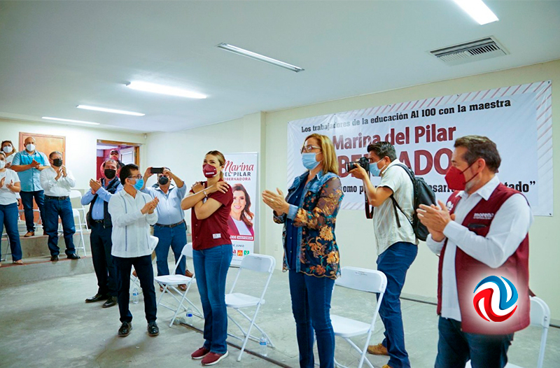 Marina del Pilar escuchó a líderes de maestros y deportistas