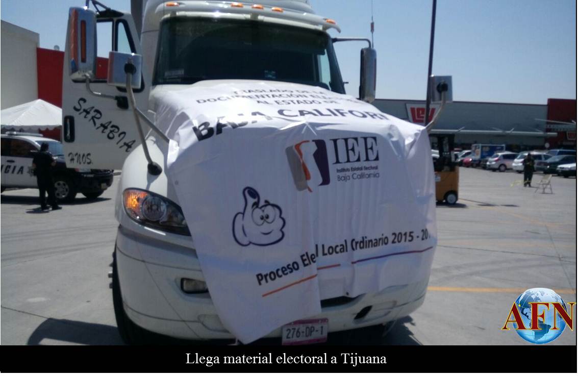 Llega material electoral a Tijuana